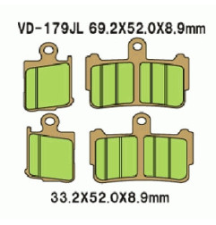 KLOCKI HAMULCOWE VESRAH SINTERED METAL  VD-179JL
