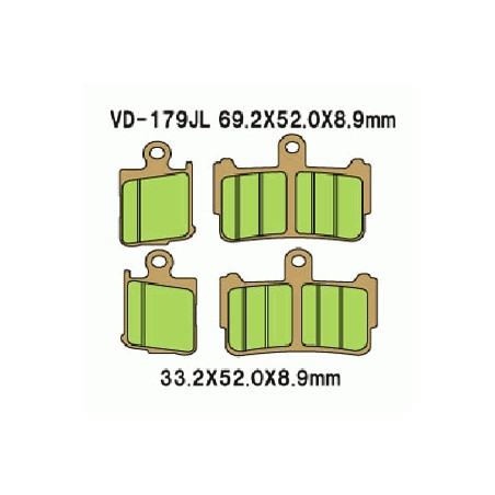KLOCKI HAMULCOWE VESRAH SINTERED METAL  VD-179JL
