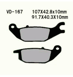 KLOCKI HAMULCOWE VESRAH SEMI-METALLIC  VD-167