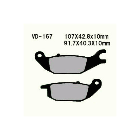 KLOCKI HAMULCOWE VESRAH SEMI-METALLIC  VD-167