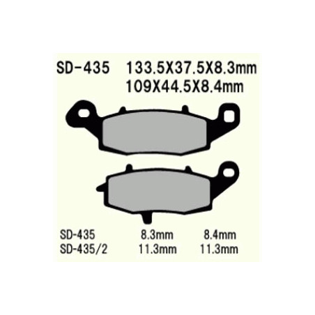KLOCKI HAMULCOWE VESRAH SEMI-METALLIC  VD-435/2