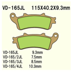 KLOCKI HAMULCOWE VESRAH SINTERED METAL VD-165/4JL