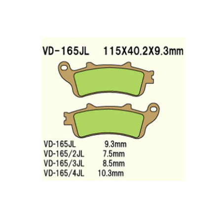 KLOCKI HAMULCOWE VESRAH SINTERED METAL VD-165/4JL
