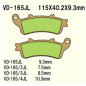 KLOCKI HAMULCOWE VESRAH SINTERED METAL VD-165/4JL KLOCKI HAMULCOWE VESRAH SINTERED METAL VD-165/4JL