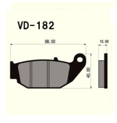 KLOCKI HAMULCOWE VESRAH SEMI-METALLIC VD-182