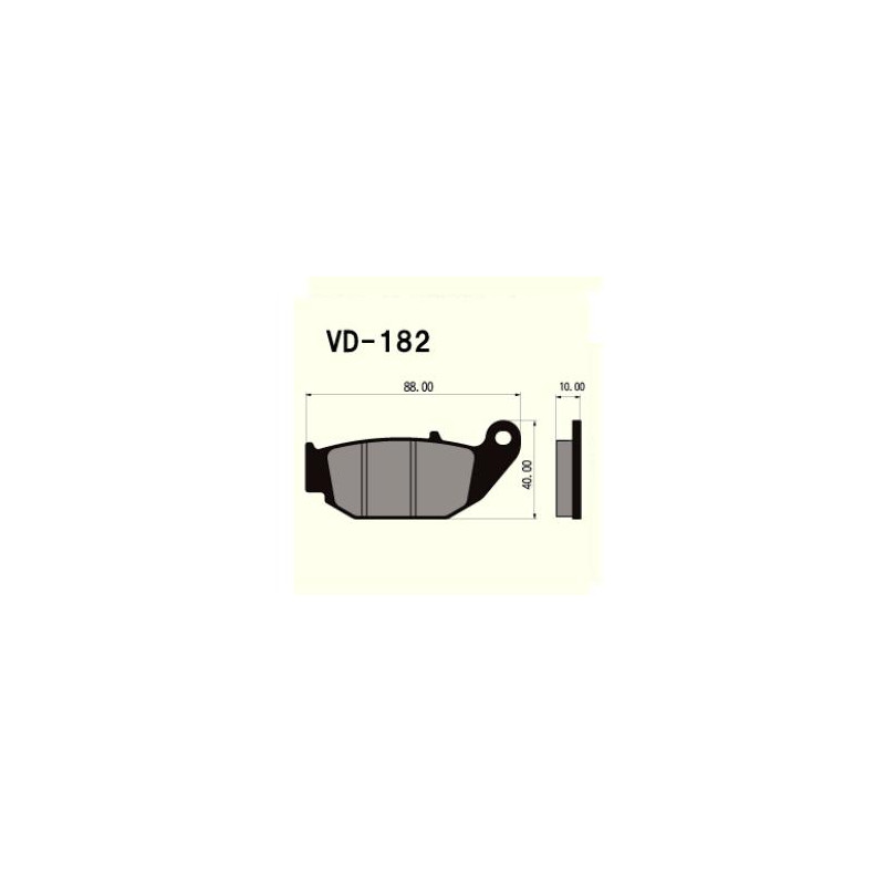 KLOCKI HAMULCOWE VESRAH SEMI-METALLIC  VD-182