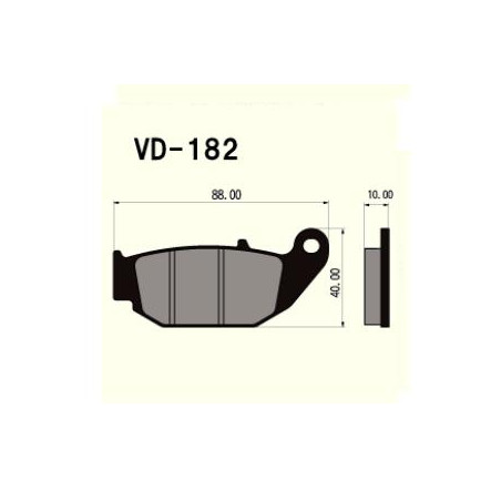 KLOCKI HAMULCOWE VESRAH SEMI-METALLIC VD-182