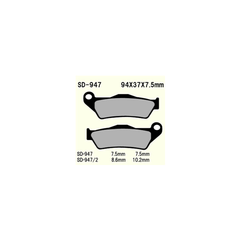KLOCKI HAMULCOWE VESRAH SEMI-METALLIC  VD-947/2  (FA363=