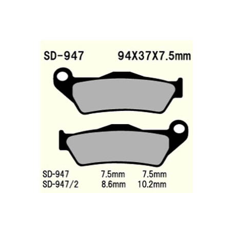 KLOCKI HAMULCOWE VESRAH SEMI-METALLIC VD-947/2 (FA363=