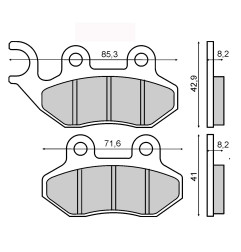 KLOCKI HAMULCOWE SYM/PEUGEOT TWEET RMS 225102750