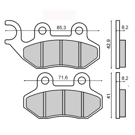 KLOCKI HAMULCOWE SYM/PEUGEOT TWEET RMS 225102750