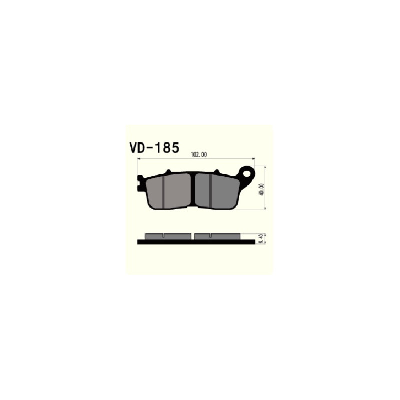 KLOCKI HAMULCOWE VESRAH SEMI-METALLIC  VD-185 (FA636)