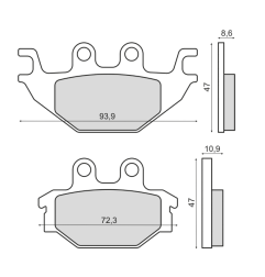 KLOCKI HAMULCOWE KXR 250 PRZÓD RMS 225103070