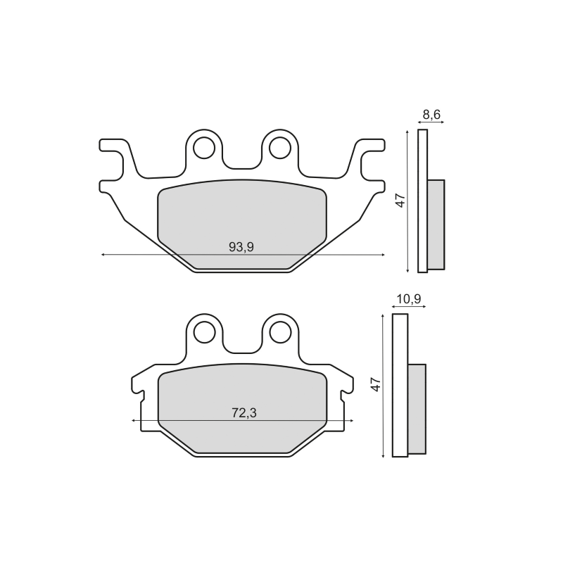 KLOCKI HAMULCOWE KXR 250 PRZÓD RMS 225103070