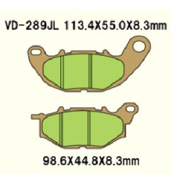 KLOCKI HAMULCOWE VESRAH SINTERED METAL VD-289JL