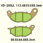 KLOCKI HAMULCOWE VESRAH SINTERED METAL VD-289JL KLOCKI HAMULCOWE VESRAH SINTERED METAL VD-289JL