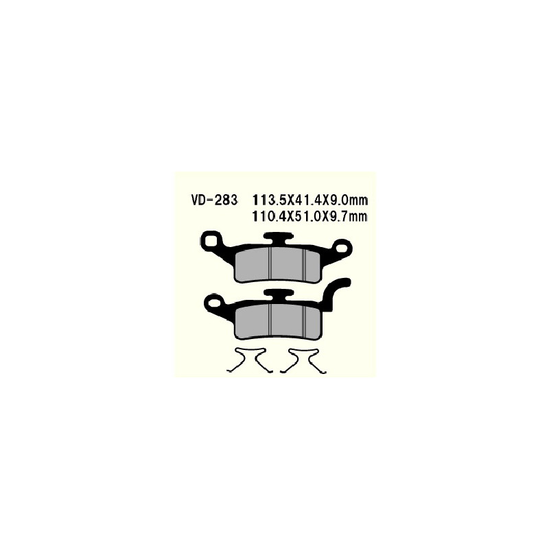 KLOCKI HAMULCOWE VESRAH SEMI-METALLIC  VD-283  BWS125 10-13 /  XENTER 125 12-18R