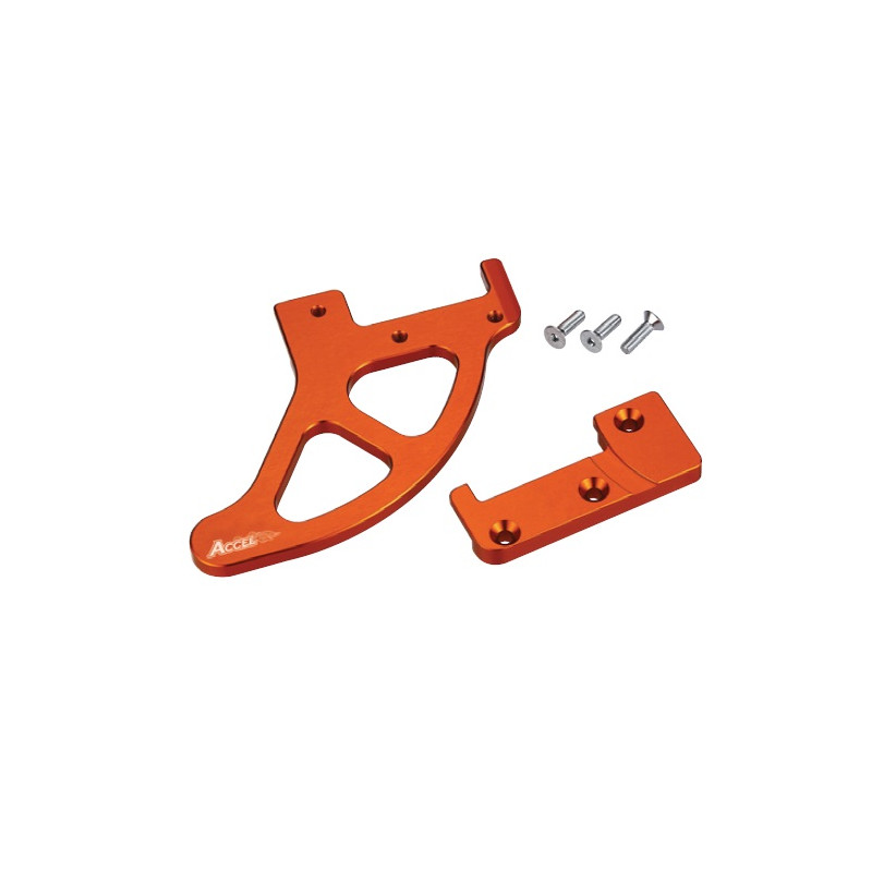 ACCEL OSŁONA ALUMINIOWA TYLNEJ TARCZY HAMULCOWEJ KTM SX/SXF '04-'18, EXC/EXCF '04-'19 KOLOR POMARAŃCZOWY ACCEL OSŁONA ALUMINIOWA TYLNEJ TARCZY HAMULCOWEJ KTM SX/SXF '04-'18, EXC/EXCF '04-'19 KOLOR POMARAŃCZOWY