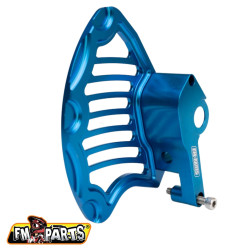 FM-PARTS OSŁONA ALUMINIOWA TARCZY HAMULCOWEJ PRZEDNIEJ KTM / HUSQVARNA '15-'24 KOLOR NIEBIESKI (OŚKA 22MM)