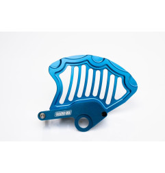 FM-PARTS OSŁONA ALUMINIOWA TARCZY HAMULCOWEJ PRZEDNIEJ KTM / HUSQVARNA '15-'24 KOLOR NIEBIESKI (OŚKA 22MM)
