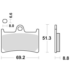 KLOCKI HAMULCOWE BRAKING SINTERED 786CM55 PRZEDNIE