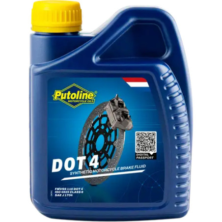 PUTOLINE PŁYN HAMULCOWY DOT 4 BRAKE FLUID 500ML SYNTETYK (ZGODNY RÓWNIEŻ Z DOT 3)