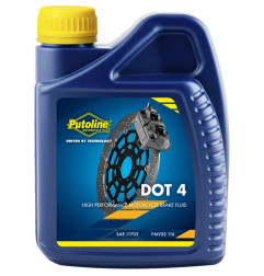 PUTOLINE PŁYN HAMULCOWY DOT 4 BRAKE FLUID 500ML SYNTETYK (ZGODNY RÓWNIEŻ Z DOT 3)