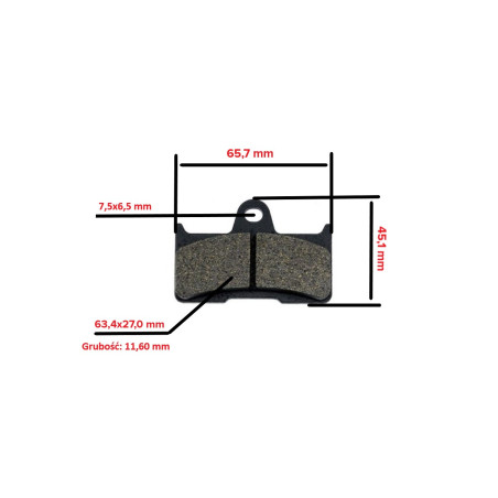 KLOCKI HAMULCOWE TYLNE CF MOTO 450/520/550 POWER FORCE
