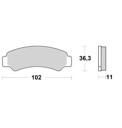 KLOCKI HAMULCOWE ATV CF MOTO CF800 CF1000  QJ SFA1000 SFA600 ZŁOTE PRZÓD - FA726