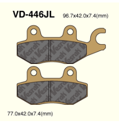 KLOCKI HAMULCOWE VESRAH SINTERED METAL VD-446JL (SBS 955)