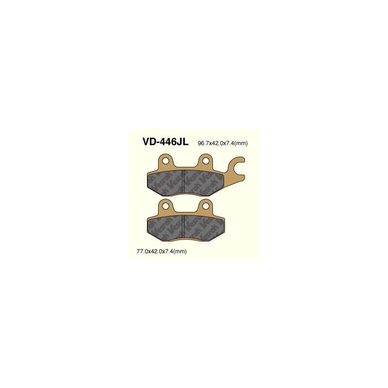 KLOCKI HAMULCOWE VESRAH SINTERED METAL  VD-446JL (SBS 955)