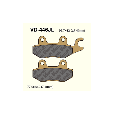 KLOCKI HAMULCOWE VESRAH SINTERED METAL VD-446JL (SBS 955)