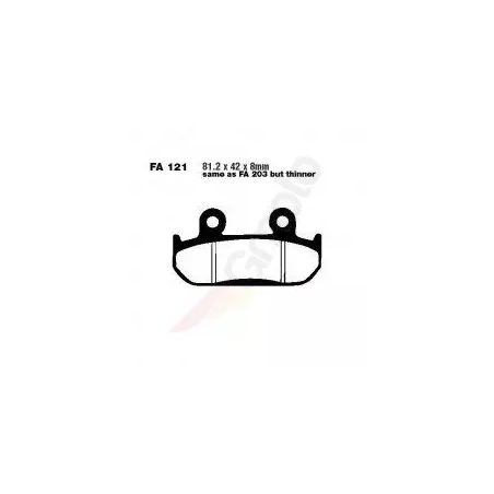 Klocki hamulcowe EBC FA 121 HH (2 szt.)