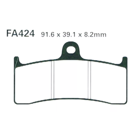 Klocki hamulcowe EBC FA 424 HH (2 szt.)