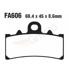 Klocki hamulcowe EBC FA 606 HH (2 szt.)