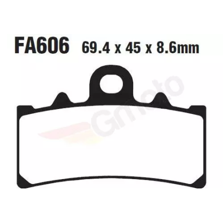Klocki hamulcowe EBC FA 606 HH (2 szt.)
