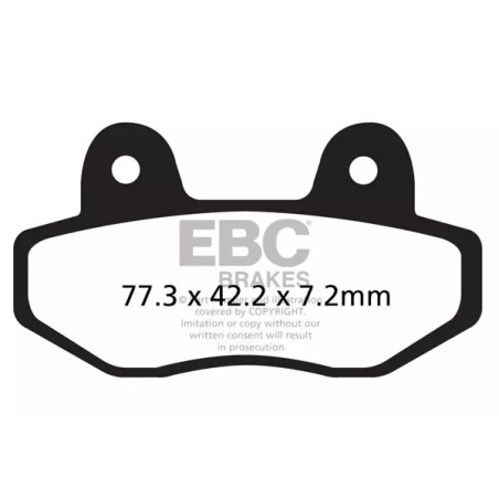 Klocki hamulcowe EBC FA 622 R (2 szt.) Kayo K2 K4 T2 T4 250
