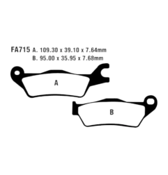 Klocki hamulcowe EBC FA 715 HH (2 szt.)
