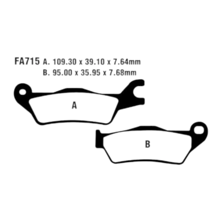 Klocki hamulcowe EBC FA 715 HH (2 szt.)