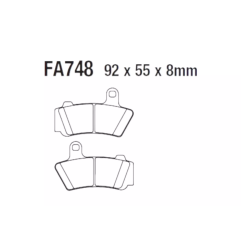 Klocki hamulcowe EBC FA 748 HH (2 szt.)