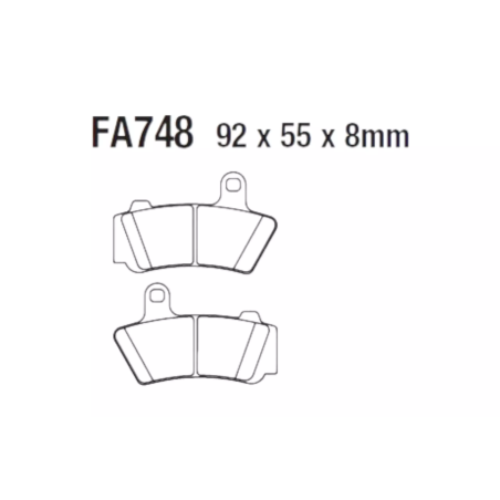 Klocki hamulcowe EBC FA 748 HH (2 szt.)