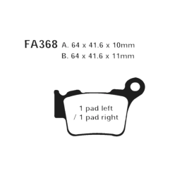 Klocki hamulcowe EBC FA 368 EPFA HH (2 szt.)