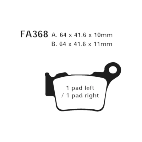 Klocki hamulcowe EBC FA 368 EPFA HH (2 szt.)