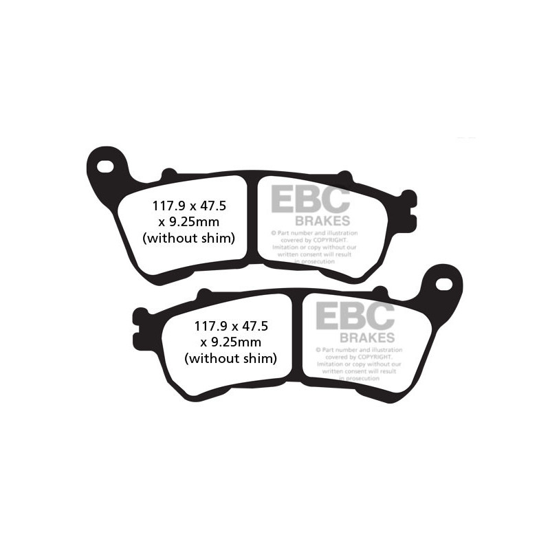 Klocki hamulcowe EBC EPFA640HH Extreme Pro (kpl. na 1 tarcze)