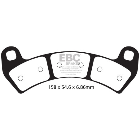 Klocki hamulcowe EBC SXR680HH Side By Side Race Formula (kpl. na 1 tarcze)