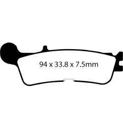 Klocki hamulcowe EBC FA 755 R (2 szt.)