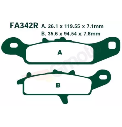Klocki hamulcowe EBC FA 342 R (2 szt.)