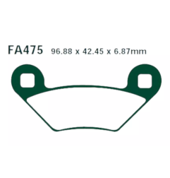 Klocki hamulcowe EBC FA 475 R (2 szt.)