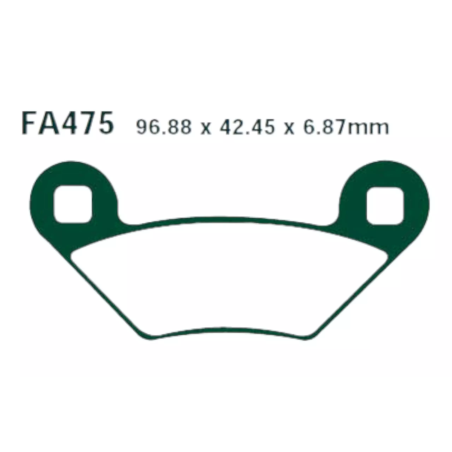 Klocki hamulcowe EBC FA 475 R (2 szt.)