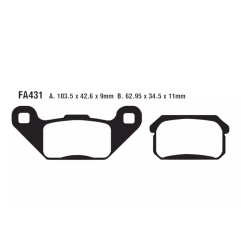 Klocki hamulcowe EBC FA 431 R (2 szt.)